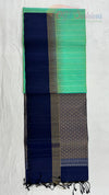 Kanchipuram Traditional Pure Silk With Sneha Green with Black Border