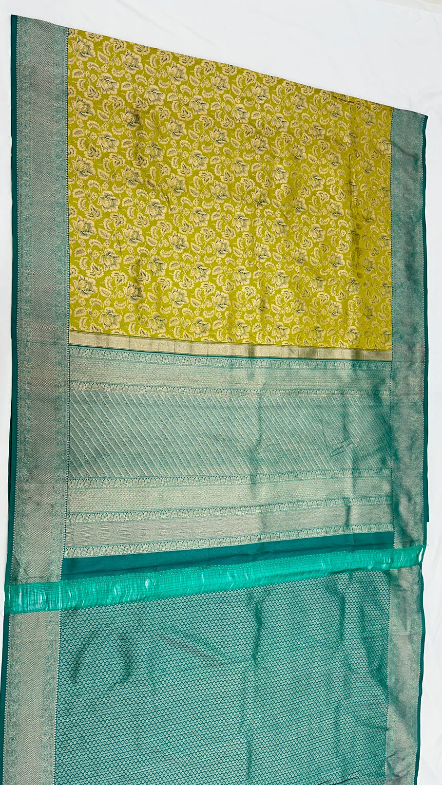 Kanchipuram Bridal Silk Saree with Light Green Body with Ramar Green Border, Pallu, Blouse
